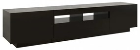 fekete TV-szekrény LED-lámpákkal 180 x 35 x 40 cm