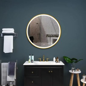 Rea, LED tükör 90cm arany kerettel MMJ, HOM-02504