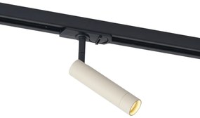 Modern bézs spotlámpa fekete színnel 1 fázisú sínrendszerhez - Iconic Ivy