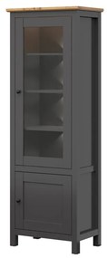 Vitrin Hesen REG1W1D/20/7 (LED világítással) (grafit + artisan tölgy). Akció -18%. 1062517
