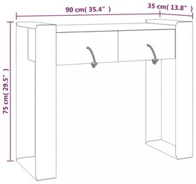 tömör tíkfa tálalóasztal 90 x 35 x 75 cm