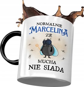 Fekete Bögre Marcelina Barátnőknek Ajándék Nyomtatott Fotóval