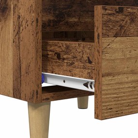 vidaXL Ágy szekrények fiókkal 2 pcs Öreg fa 40 x 35 x 50 cm Faanyag