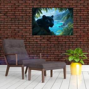 Kép - Fekete párduc a dzsungelben (90x60 cm)
