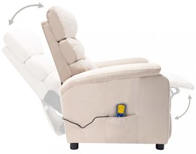 krémszínű szövet elektromos masszázsfotel