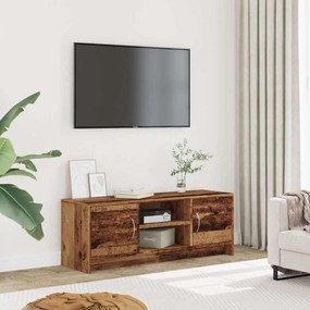 antik fa színű szerelt fa TV-szekrény 102 x 30 x 37,5 cm