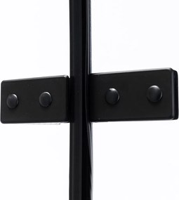Stuxi Verona Black 110x80 aszimmetrikus csuklóajtós zuhanykabin 6 mm vízlepergető biztonsági üveggel, fekete