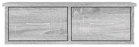 szürke sonoma színű szerelt fa faliszekrény 60 x 26 x 18,5 cm