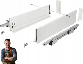 Fiók Gtv Axis Pro 350 mm push to open közepes fehér H-116