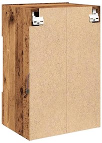 2 db antik fa fali TV-szekrény LED-világítással 40x30x60,5 cm