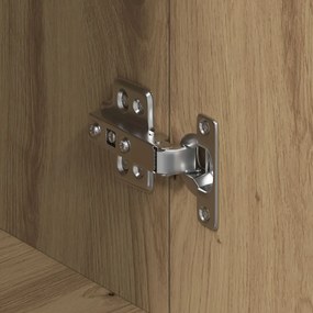 Oldalfal Kézműves tölgy Szerelt fa 120 x 36 x 69 cm Tároló fal