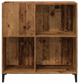 antik fa színű szerelt fa hanglemezszekrény 84,5 x 38 x 89 cm