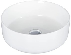 EROS SIMPLE 8 - PULTRA ültethető - Top Counter - porcelán mosdó - MATT FEHÉR - 36 x 36 x 13 cm