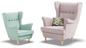 Uszak Mini fotel, bársony, kék