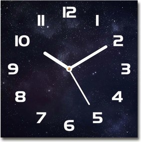 Négyzet alakú csendes üveg falióra Csillagkép 30x30