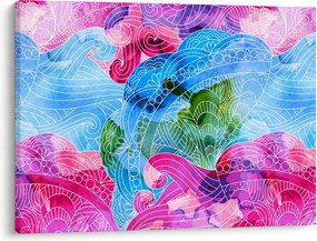Kép - Színes hullámok (70x50 cm)