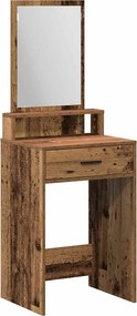 vidaXL Öltözködőasztal fiókkal Öreg fa 50 x 41 x 140 cm Faanyag
