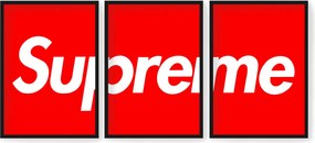 3 Poszterek Keretben Szett Supreme Triptichon Streetwear 30x40 Ajándék Ötlet