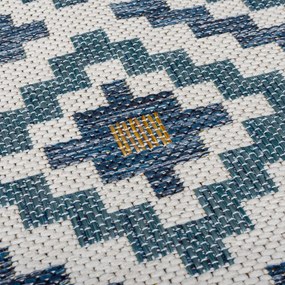 Sárga-kék kültéri-beltéri szőnyeg 160x230 cm Zia Trellis – Flair Rugs