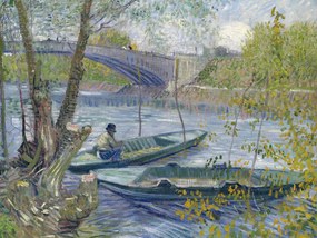 Reprodukció Fishing in Spring, Vincent van Gogh