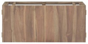 tömör tíkfa falra szerelhető fürdőszobaszekrény 90 x 39 x 40 cm