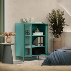 Vitrin GINA, 800 x 1015 x 400 mm, Modern: tengerszínű