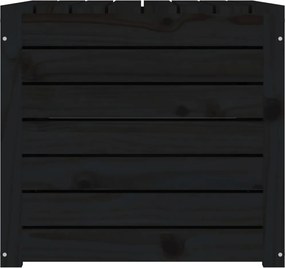 vidaXL fekete tömör fenyőfa kerti láda 101 x 50,5 x 46,5 cm