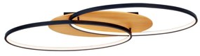 ITALUX PLF-93439-24W-WO PORASO Modern LED Mennyezeti Lámpa Fekete LED IP20