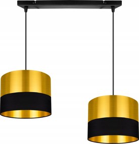 Mennyezeti Lámpa Lógó Csillár Lámpabúra Arany Fekete Díszléc Nappali Szoba