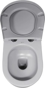 Isvea Isvea, INFINITY függő WC csésze, Perem nélküli, 36,5x53cm, kőszürke, 10NF02004-2V