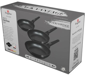 BerlingerHaus Black Vantage titánbevonatú serpenyőszett, 3 db