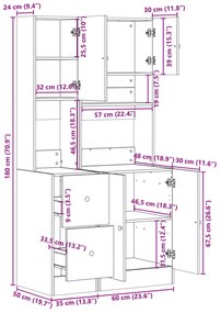 fekete szerelt fa konyhaszekrény 95 x 50 x 180 cm