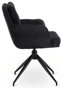 Forgó Étkező/Tárgyaló Fotel Fekete Színben.