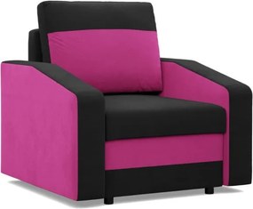 Hewlet fotel, szövet anyag, hab töltet, fekete - rózsaszín