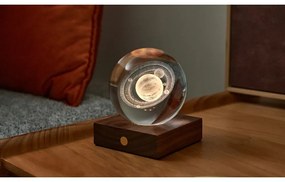 Sötétbarna szabályozható asztali lámpa üveg búrával (magasság 12 cm) Amber – Gingko