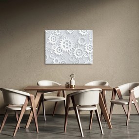 Kép - fogaskerekek (üvegen) (70x50 cm)