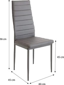 Coleta Nova II NEW étkezőszék Szürke 4 db N