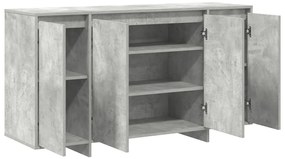 Beton Szürke Oldalszekrény Beton szürke Mérnöki fa 135 x 41 x 75 cm