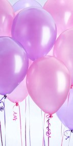 Poszter 50x100cm Rózsaszín lufik, Assaf Frank