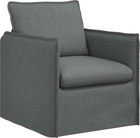 vidaXL Kanapé Sötétszürke 195 x 82 x 85 cm szövet