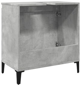 betonszürke szerelt fa mosdószekrény 58x33x60 cm
