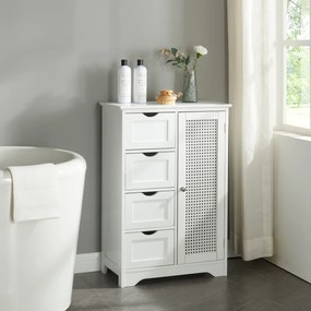[en.casa] Midi fürdőszobaszekrény Karlsøy 80x55x30cm fehér
