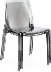 Szürke műanyag kerti szék Adele – Bizzotto