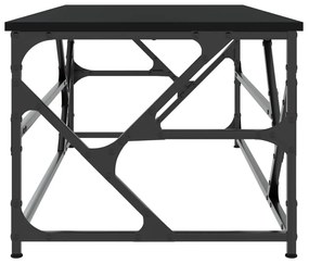 Fekete szerelt fa dohányzóasztal 100 x 50 x 40 cm