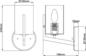 Quintiesse NYE QN-NYE1-CLP Fali lámpa 1x40W/E14