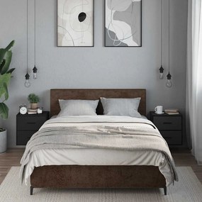 2 db fekete falra szerelhető éjjeliszekrény 40 x 31 x 39,5 cm