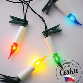 Gloria fényfüzér, színes, 16 izzós