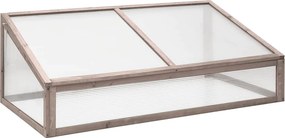 vidaXL szürke fenyőfa melegház 110 x 56 x 39 cm