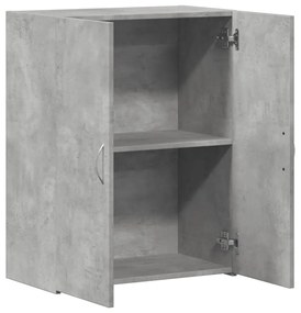 betonszürke szerelt fa irattartó szekrény 60 x 32 x 77,5 cm