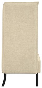 Magas Háttámlás Kanapé Krém 109x56x121 cm Textil